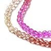 Transparent Gradient Color Glass Beads Strands GLAA-H021-01B-10-3