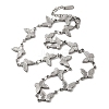 304 Stainless Steel Link Chain Necklaces NJEW-Q033-01A-P-2