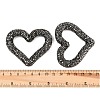 Handmade Polymer Clay Rhinestone Linking Rings CLAY-H009-04B-3