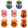 8Pcs 4 Colors Imitation Jade Glass Beads GLAA-YW0005-60-2