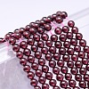 Mozambique Import Grade AA Garnet Round Beads Strands G-E300-AA-4mm-1