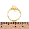 Adjustable Brass Micro Pave Clear Cubic Zirconia Finger Rings for Women RJEW-U043-02G-5