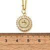 Brass Clear Cubic Zirconia Pendant Necklaces for Women NJEW-A039-02E-G-5