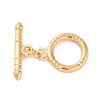 Rack Plating Eco-Friendly Brass Toggle Clasps KK-S403-16G-1