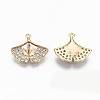 Brass Micro Pave Clear Cubic Zirconia Peg Bails Charms KK-N231-197-NF-2