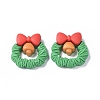 Christmas Theme Opaque Resin Cabochons RESI-F042-01B-2
