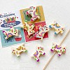 Winter Theme Printed Opaque Acrylic Beads OACR-U008-01C-05-1