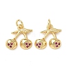 Brass Micro Pave Cubic Zirconia Pendants KK-L243-02G-01-1