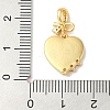 Rack Plating Brass Enamel Micro Pave Clear Cubic Zirconia Pendants KK-K380-05G-01-3