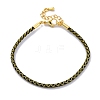 Polyester Cord Braided Bracelet Makings MAK-Z003-01G-10-1