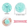 12Pcs Handmade Faux Rabbit Fur Pom Pom Ball Covered Pendants WOVE-SC0001-06E-2