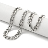 Non-Tarnish 201 Stainless Steel Cuban Link Chain Necklaces for Women and Men NJEW-F322-03P-03-2