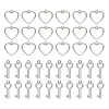 300Pcs 2 Style CCB Plastic Charms CCB-DC0001-03-1
