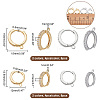 SUPERFINDINGS 16Pcs 4 Style Brass Micro Pave Cubic Zirconia Huggie Hoop Earring Findings FIND-FH0004-02-2