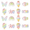 48Pcs 8 Styles Transparent Resin Cabochons RESI-CJ0004-79-1