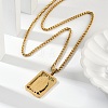 304 Stainless Steel Virgin Mary Pendant Wheat Chain Necklaces for Men NJEW-S387-09G-01-3