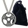 Fitness Barbell Alloy Black Enamel Pendant Necklaces for Men FS-WG955E3-01-3