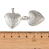 Floral Embossed Brass Locket Pendants KK-CBA7157-02P-2