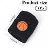 Acrylic Fiber Basketball Pattern Wrist Strap AJEW-WH20006-254-2