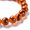 Unisex Natural Sugar Heart Agate Beaded Stretch Bracelets LS-BJEW-K097-01A-03-3