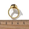 Rhombus Natural Tiger Eye Finger Rings RJEW-B113-01G-04-5