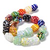 Handmade Millefiori Glass Bead Strands LAMP-G100-04-3