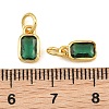 Brass Pave Cubic Zirconia Charms CU-CBA3D67-12G-4