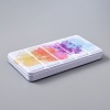 Empty Watercolor Paint Palette Tinplate Box AJEW-WH0248-93-1