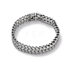 Non-Tarnish 304 Stainless Steel W Link Chain Bracelets for Women Men BJEW-Q343-03P-1