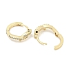 Brass Micro Pave Clear Cubic Zirconia Hoop Earrings for Women EJEW-S228-01G-2