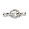 Brass Micro Pave Clear Cubic Zirconia Fold Over Clasps KK-M326-01P-1