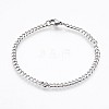 304 Stainless Steel Curb Chain Bracelets BJEW-P236-12P-1
