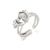 Brass Cup Peg Open Cuff Ring Settings LS-KK-G518-10P-03-1