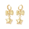 Bowknot Brass Hoop Earrings for Women EJEW-S231-03G-01-1