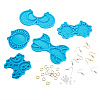 5Pcs 5 Style Sun & Moon & Cloud & Star Pendant Silicone Mold DIY-TA0003-72-3