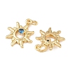 Brass Micro Pave Cubic Zirconia Pendants KK-G544-35G-2