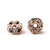 Brass Rhinestone Spacer Beads X-RB-A014-L4mm-01RG-NF-3