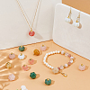 20Pcs 5 Colors Natural Green Aventurine & Topaz Jade & Rose Quartz PALLOY-FH00086-5
