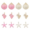 24Pcs 6 Style Spray Painted Alloy Pendants FIND-LS0001-60-1