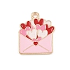 Valentine's Day Alloy Enamel Pendants ENAM-I084-01KCG-30-1