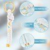 Nylon Thread Keychain with Cross and Evil Eye Charm KEYC-PH01519-4
