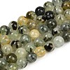 Natural Prehnite Beads Strands X-G-P322-48-10mm-01-2