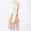 2Pcs 2 Colors Polyester Rhinestone Mesh Headpiece Cap for Women AJEW-CY0001-63-6