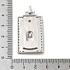 Brass Micro Pave Cubic Zirconia Pendants with Enamel KK-H458-01P-16-3