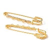Iron Rhinestone Safety Pins Brooch Findings JEWB-E045-01C-G-2