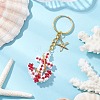 Iron Glass Seedbead Keychain KEYC-MZ00034-01-2