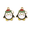 304 Stainless Steel Enamel Pendants STAS-L300-012G-22-1