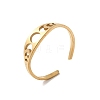 Adjustable 304 Stainless Steel Cuff Rings for Women LS-RJEW-F199-01G-2