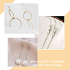 80Pcs 2 Colors Brass Earring Hooks KK-DC0002-21-4