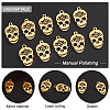 10Pcs 201 Stainless Steel Pendants STAS-UN0030-52-5